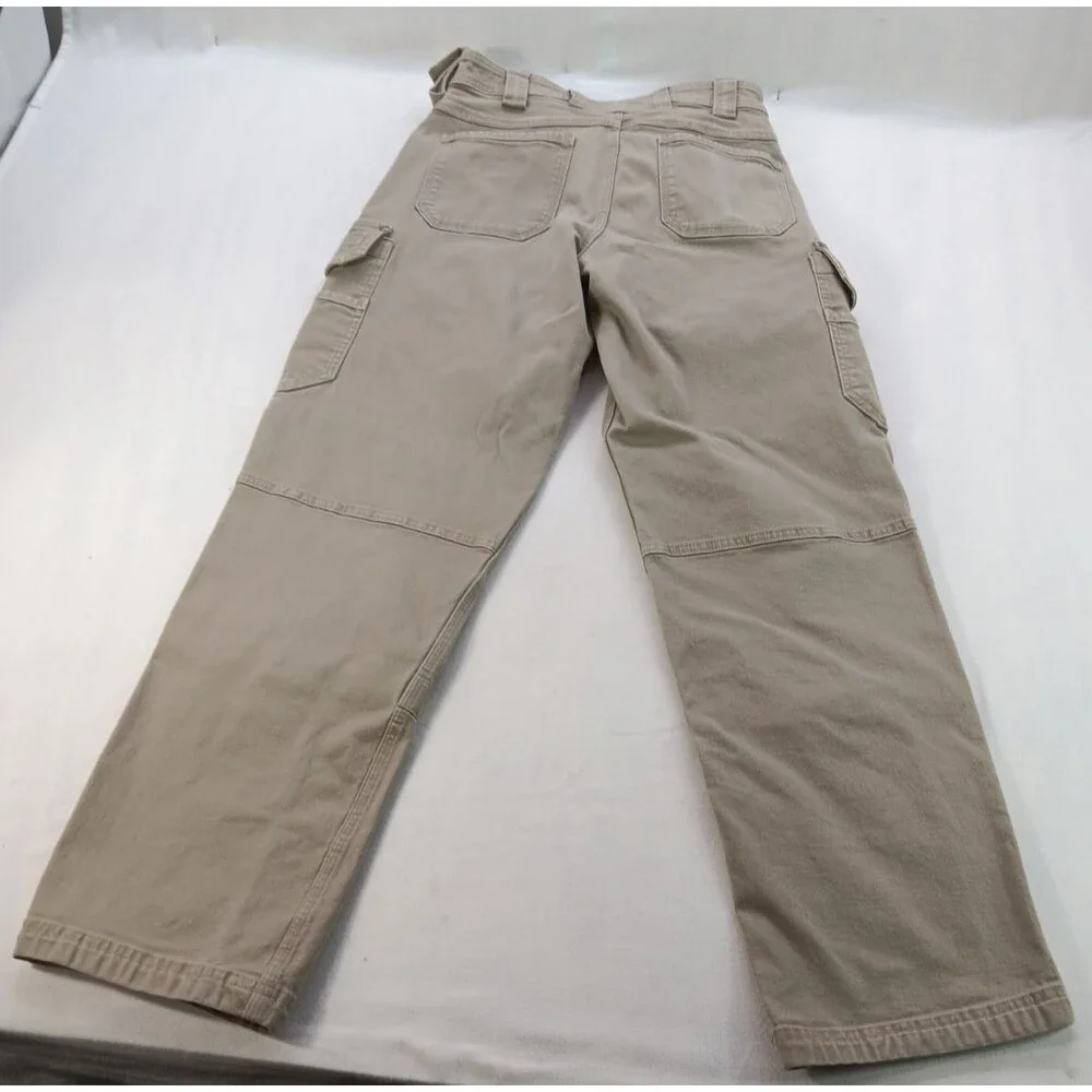 Duluth Trading Co Flex Fire Hose Pants Men's 30x30 Khaki Stretch Relaxed Fit